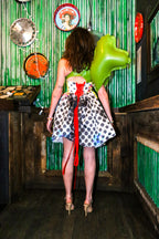 Inflated Sleeve Corset Dress
