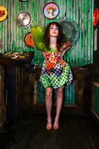 Inflated Sleeve Corset Dress