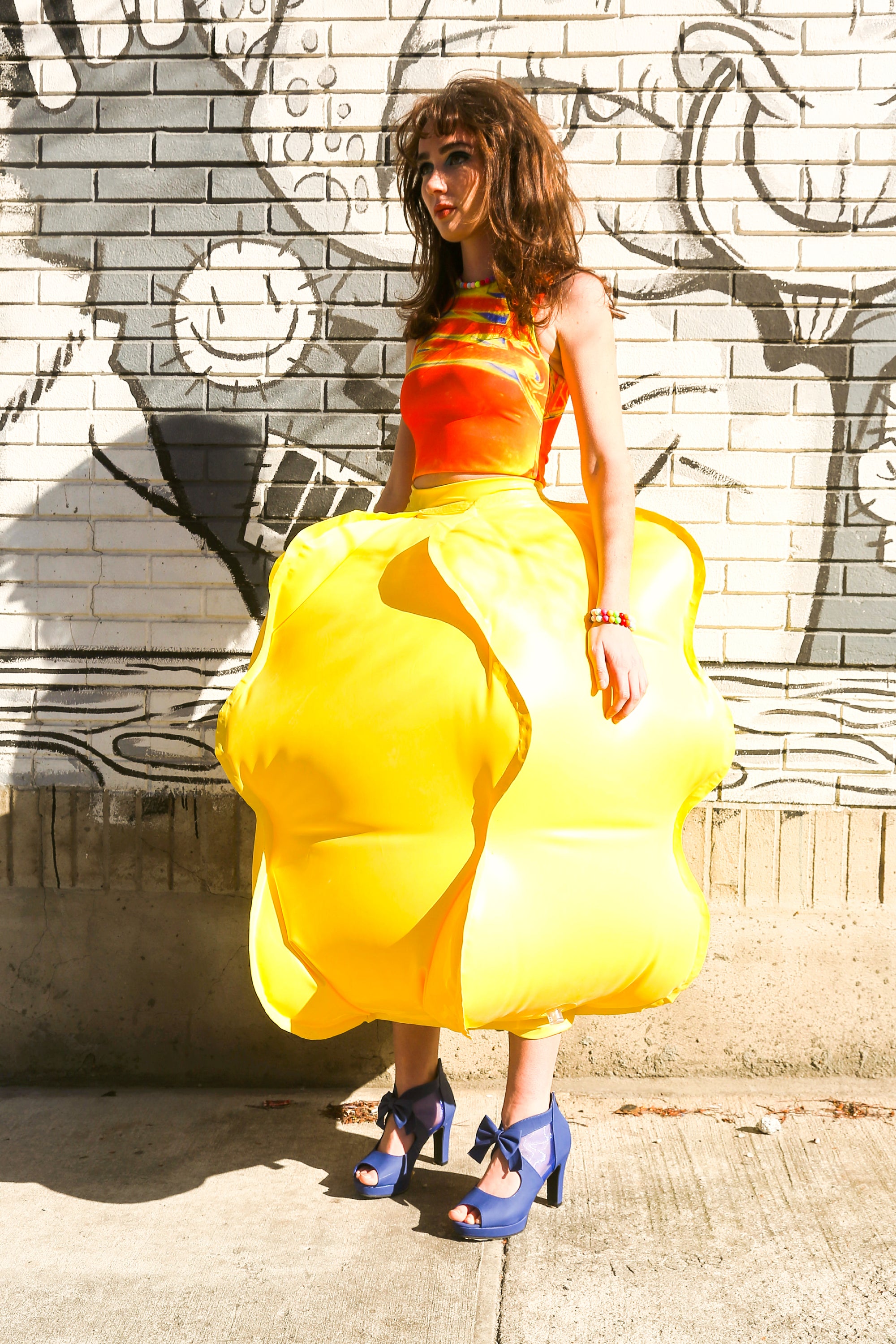 Yellow Inflated Skirt