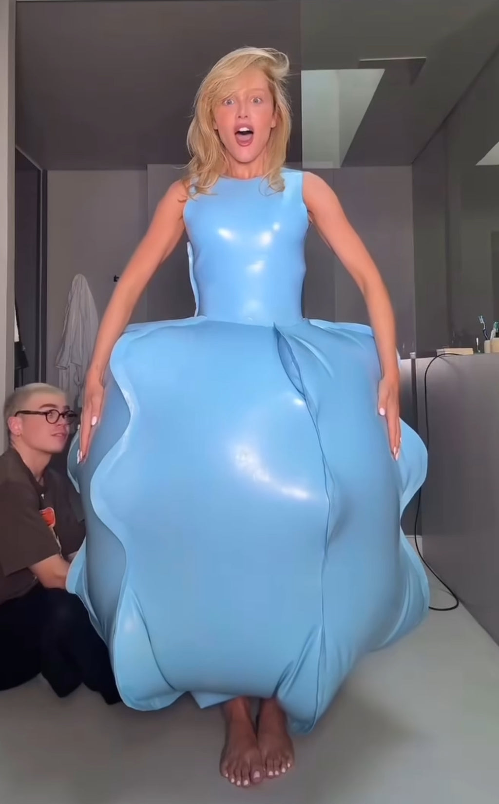 Blue Bubble Dress